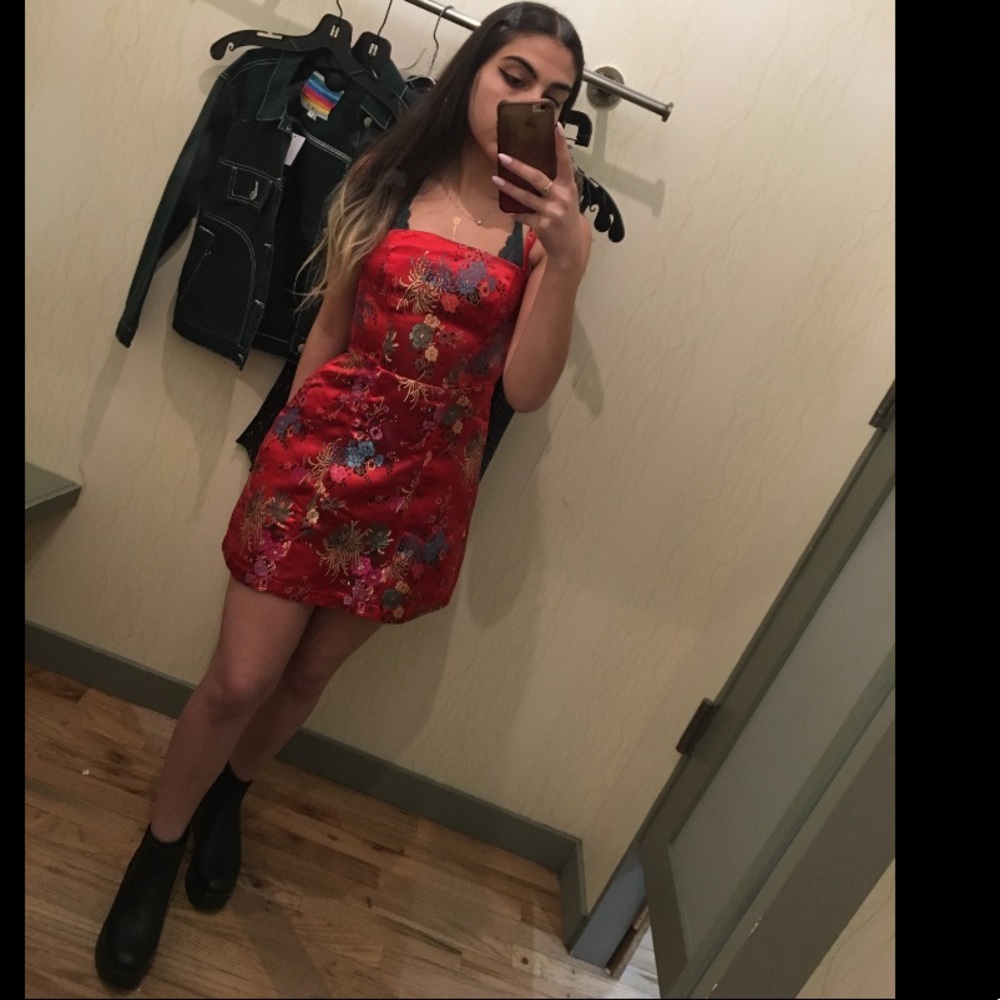 Super cute oriental floral print dress❣️💮